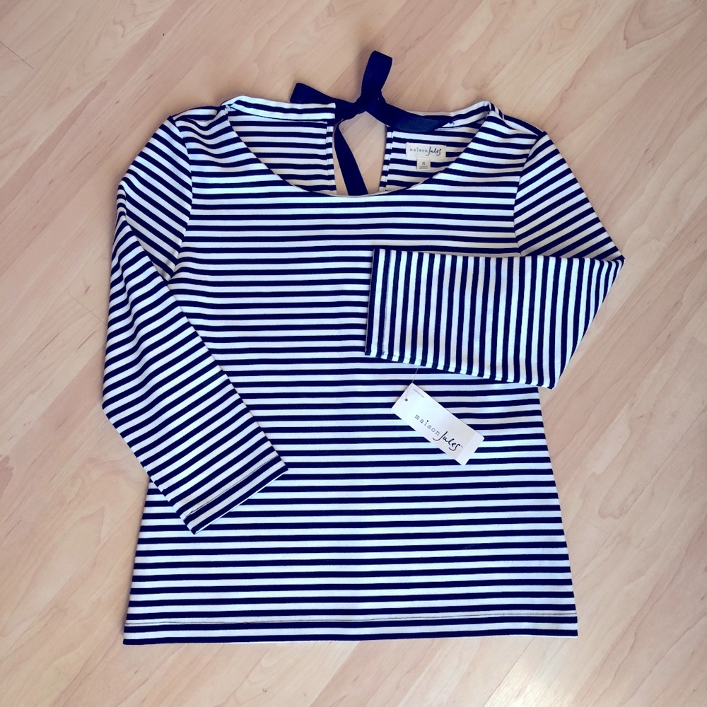 Maison Jules Brand Striped Top